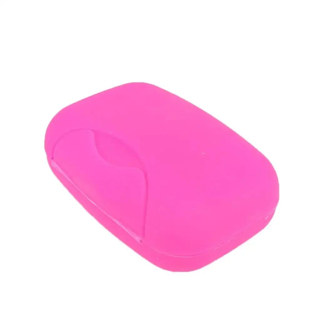 

Travel Handmade Soap Box Soap Case Dishes Waterproof Leakproof Soap Box with Lock Box Cover 4 Colors L