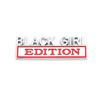 1Pc 3D Metal Black Girl Edition Logo Car Front Grille Emblem Badge Rear Trunk Emblem Sticker Decal