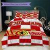 Benutzerdefinierter Name 1. FC Union Berlin Bettwäsche, Steppbett Set Bettbezug Kissenbezug Zuhause Geburtstagsgeschenk(1 Bettbezug + 2 Kissenbezüge, ohne Füllung)_xia