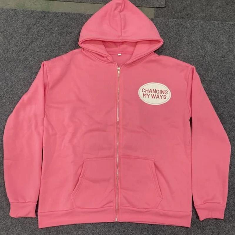 

Европейская и американская уличная личность Y2K осенне-зимняя толстовка спортивного стиля с капюшоном и длинными рукавами свободного кроя XL розовый