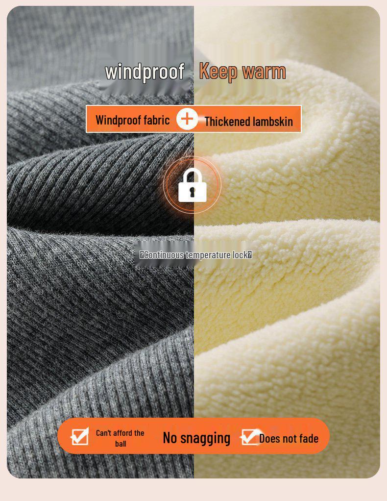 High Waist Fleece-Lined Grey Lambswool Leggings - Thick, Warm & Slimming for Autumn/Winter 2025