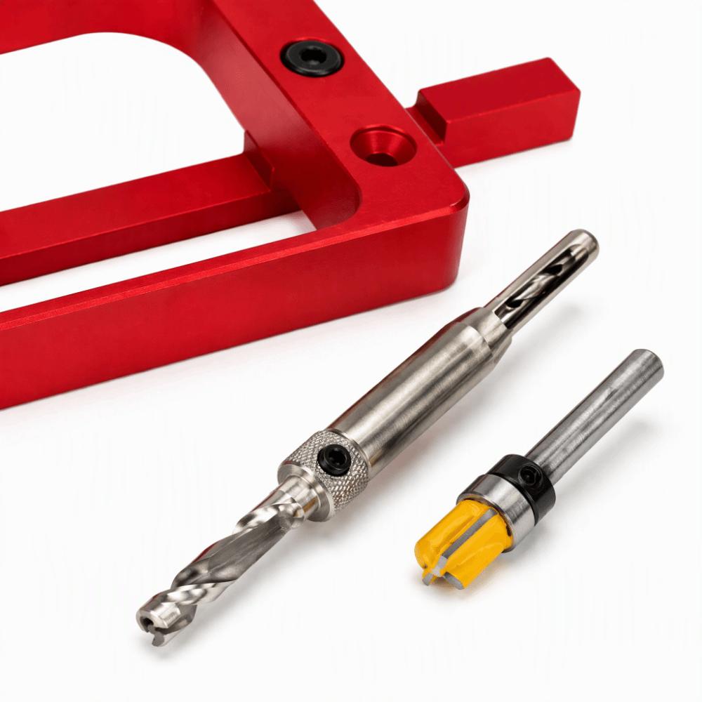 Drill Bit Included Door Hinge Jig Aluminum Alloy Hinge Template Hinge Mortise Template  Woodworking