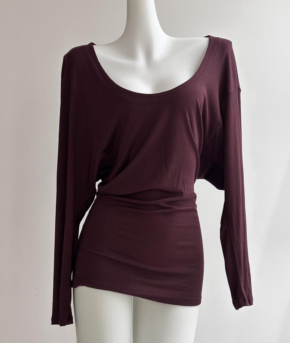 Loose Fit Long Sleeve Batwing Yoga Top XL