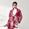 Autumn and winter new thickened scarf women's versatile scarf premium gray double-sided imitation cashmere shawl gift