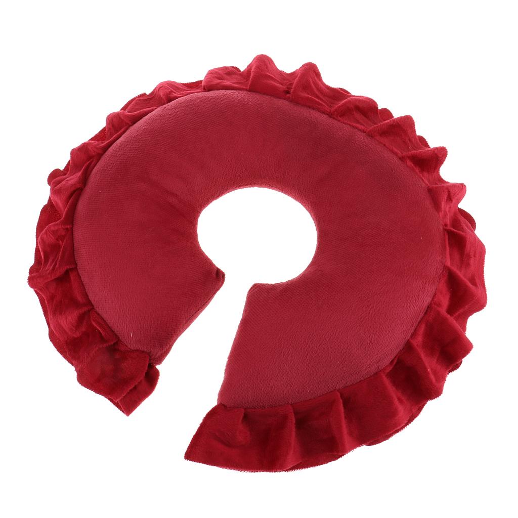 Travel Neck Pillow Ergonomic Face Cradle Cushion Soft Polyester Headrest Pillow for Camping Office and Airplane Rest