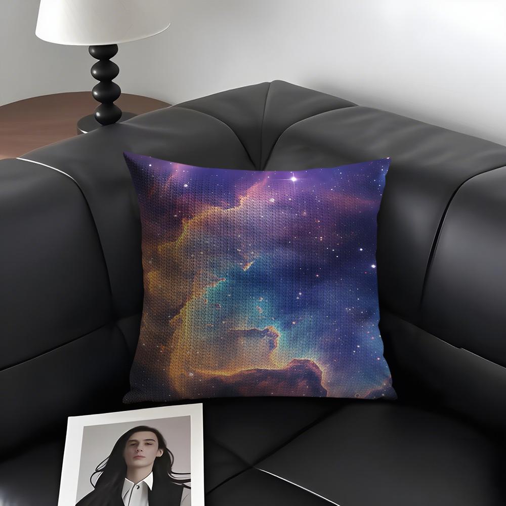 

Starry Sky Fashion Cushion Cover Natural Linen Organic Fabric DoubleSided Printing Sofa Home Decor Gift Pillow Case 30x30cm