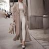 Winter Coat Women Long Sleeve Padded Jacket Wool Top Ladies Overcoat