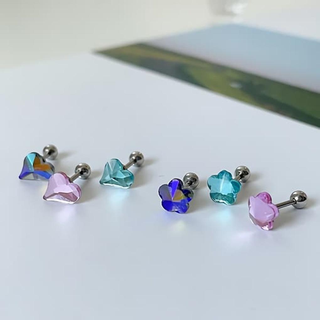 Women's Bling Shiny Gradient Piercing Earrings 3pcs 1set