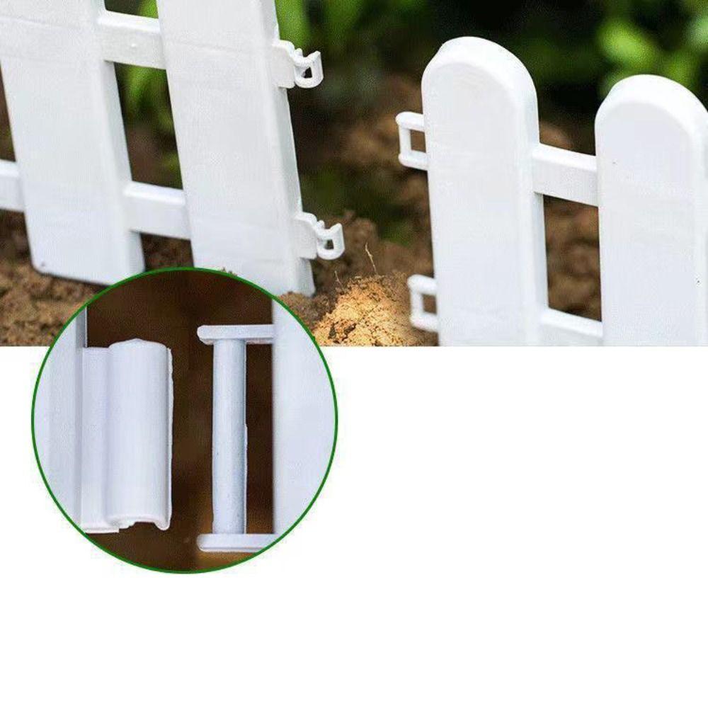 2pcs Practical Courtyard Fence Plastic Guardrail Doorway Barrier Garden Fence  Vegetable