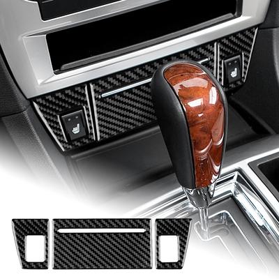 AIRSPEED Carbon Fiber Interior Custom Accessories for Chrysler 300C Generation Ashtray Box Cover Sticker Trim Garnish Stylish Interior Panel for