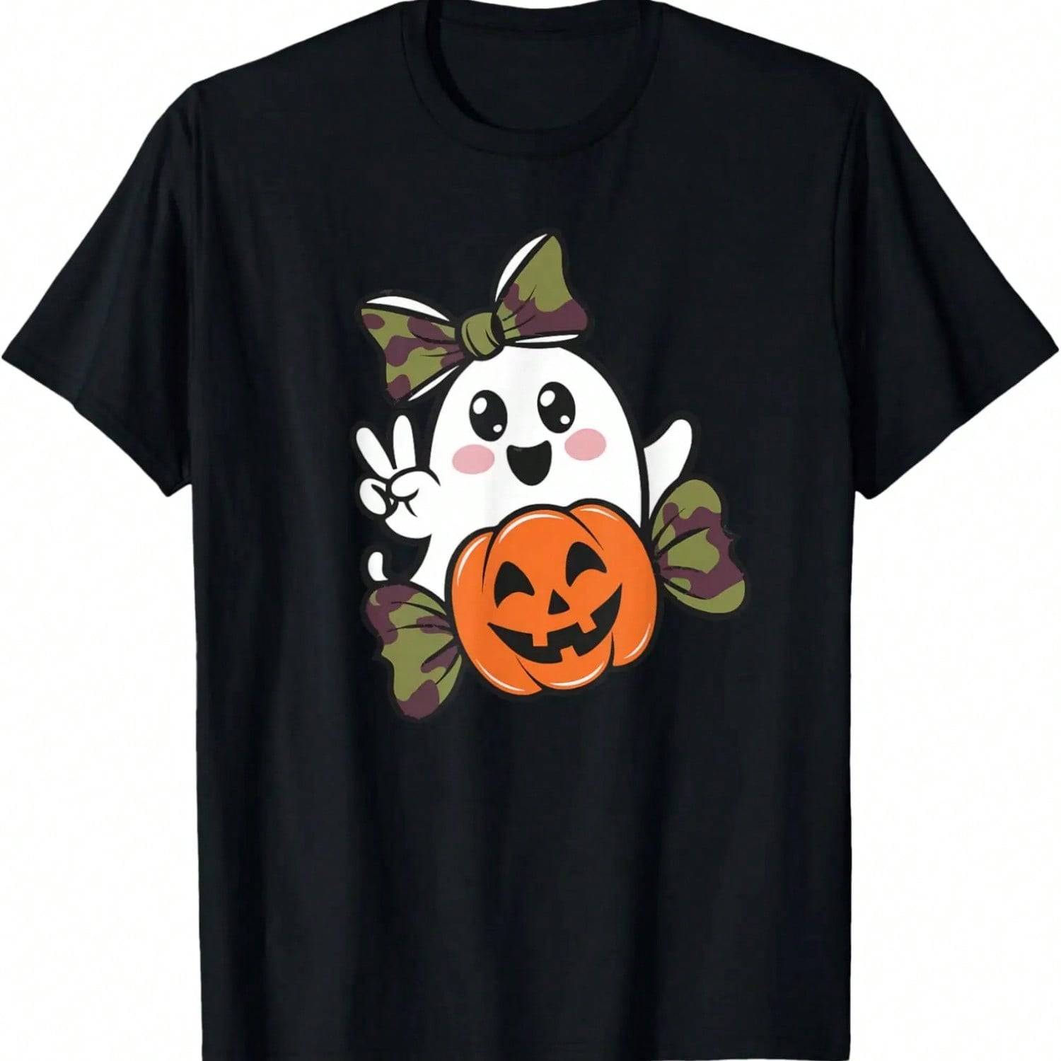 Funny Halloween Camouflage Camo Ghost Hello Hunting Season T-Shirt.Jpg S разноцветный