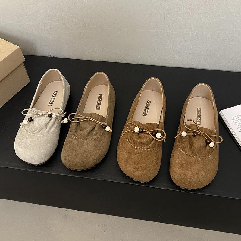 Autumn new retro with flat-soled single shoes women's Mori casual shallow mouth casual shoes women's shoes