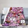 Couraged Cowardlys Dogs Blankets Cartoon Flannel Awesome Warm Throw Blankets for Chair Covering Sofa Summer,