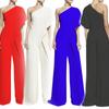 2022 European and American Leisure Sexy Sleeveless Sloping Shoulder Jumpsuit Casual One Shoulder Jumpsuit