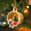 New Creative Acrylic Flat Cup Pet Dog with Various Styles To Choose From Christmas Household Decoration Car Backpack Pendant
