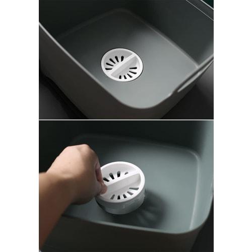 YOROXRG Silicone Square Washtub, Foldable, Large Capacity, for Sinks, Kitchen, and Outdoor Use (Green)