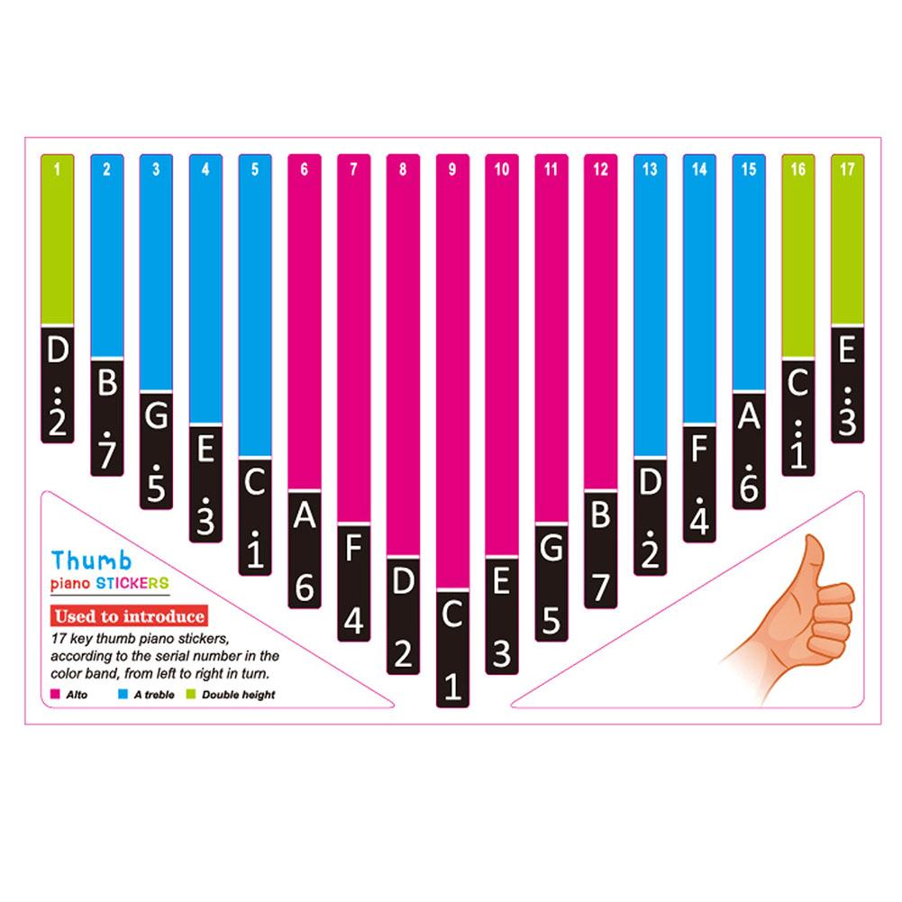 

Наклейка Калимба для начинающих, обучающаяся весам Калимбы, ПВХ