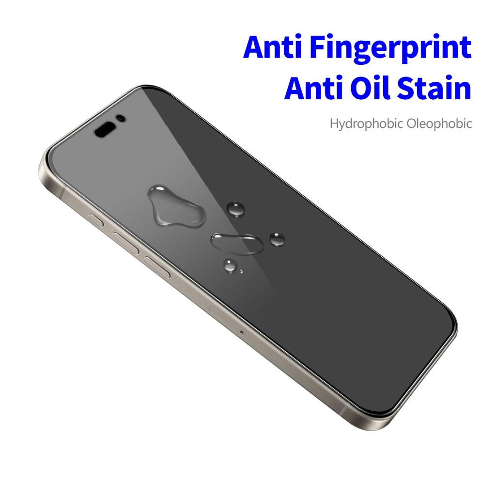 ENKAY HAT PRINCE For iPhone 15 Pro Privacy Screen Protector High Aluminium-silicon Glass Silk Printing Film