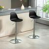 Set of 2 Bar Stools, Bar Chairs, Swivel Chairs with Backrest, Height Adjustable, Up to 120 kg Load Capacity, 42 x 41 x 82-104 cm, Black