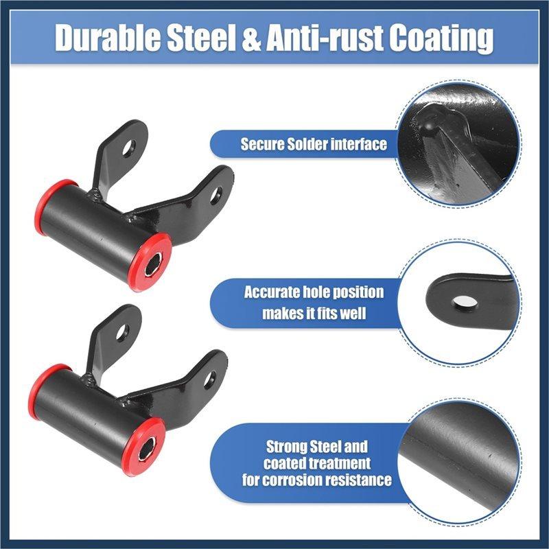 Rear Drop Shackle Kit For 2002-2008 Dodge RAM 1500 Leaf Spring Lifting Eye Rear Lowering Shackle 412120