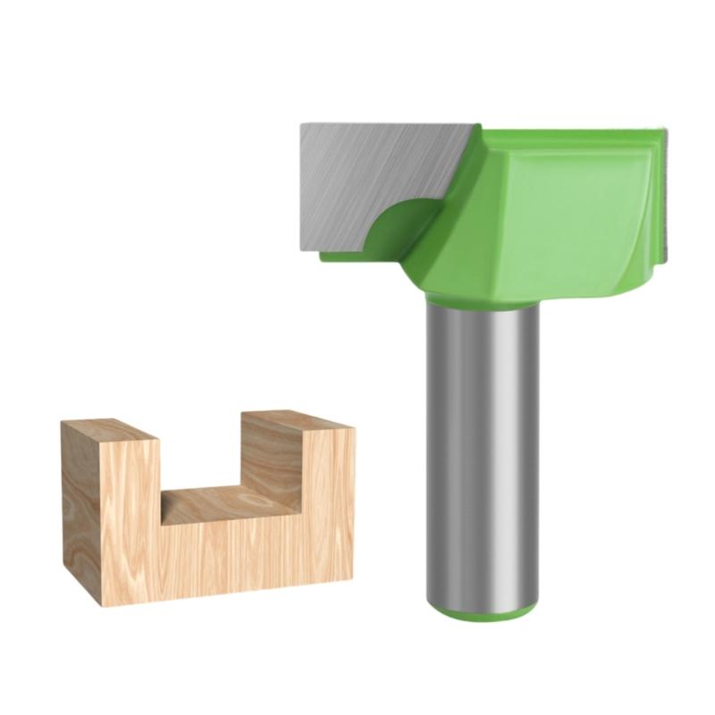 Precise Woodworking Bottom Cleaning Routers Bit with Green Coating for Accurate Bottom Cleaning  Woodworking Tasks