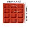 12-Cavity Square Shape Cake Mold Mini Fancy Brownie Cake Pan Silicone Mold Baking Mould Cookie Muffin Tray