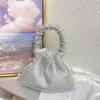 sense, trend, personality, light luxury, dumpling bag, niche design, shiny and inflexible, diamond-encrusted handbag.