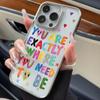 Colorful English Luck Has No Rules Phone Case for iPhone 17 16e 16 15 14 13 12 11 Air Pro Max X 8 7 Plus Luxury Clear Back Cover