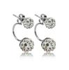 Fashionable Shamballa Diamond Ball Ceramic Double Earrings