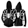 Unisex Casual Loose Fit Long Sleeve Hooded Jacket with Printed Pocket