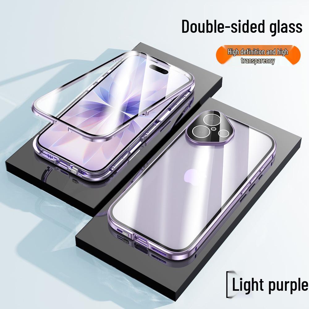 iPhone 17 Pro Max Dubbelzijdige Metalen Magnetische Glazen Hoes door Wanmagwang: Valbestendige Harde Schaal