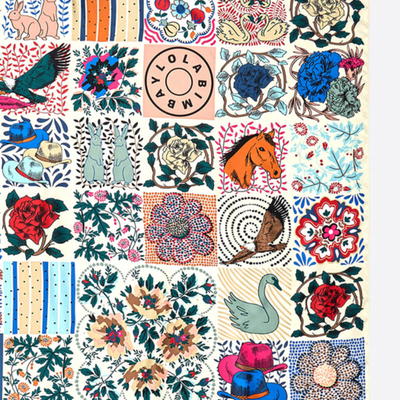 BIMBA Y LOLA Mosaic Ivory Scarf B256AIF008IVF