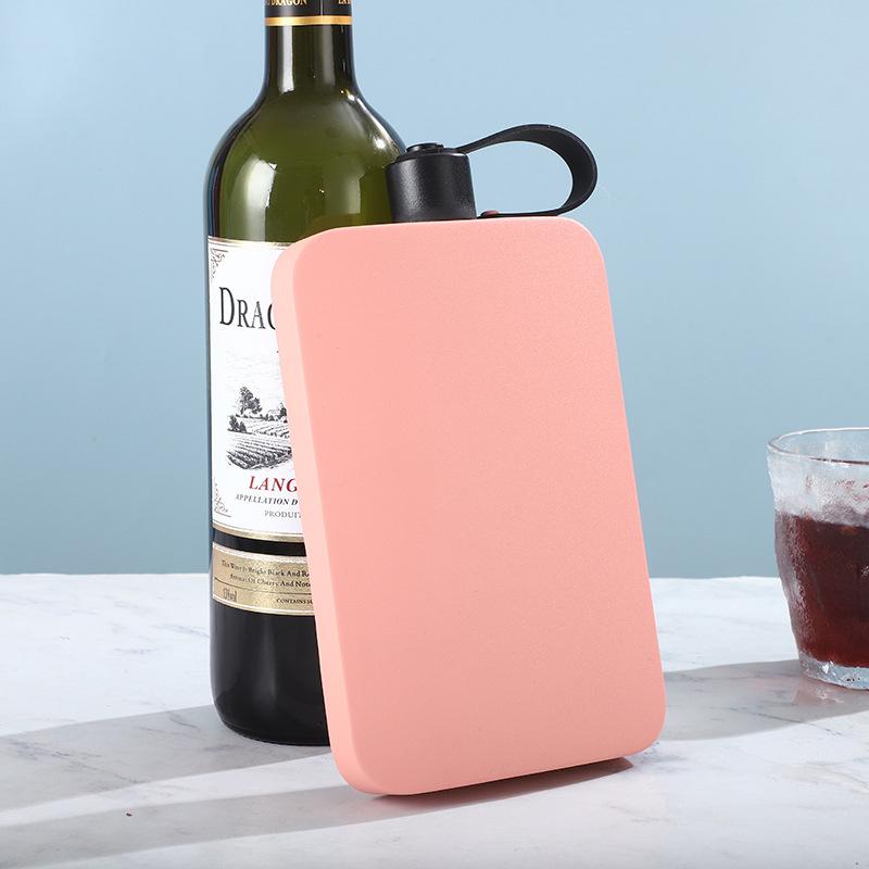 

500ML Stainless Steel Flagon Flat Square Hip Flask Portable Water Bottle Camping Alcohol Whiskey Liquor Container Whiskey Flask рожевий