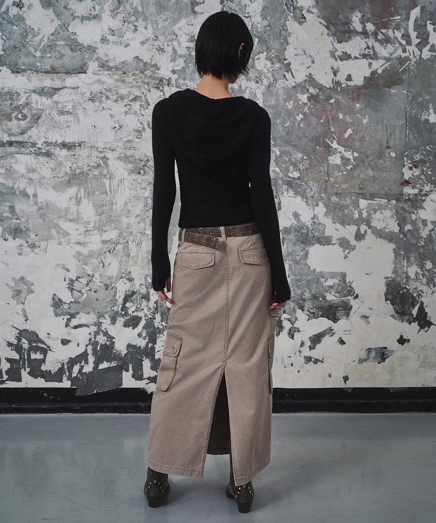 Musinsa Standard Woman Women'S Pigment Cargo Maxi Skirt [Taupe]