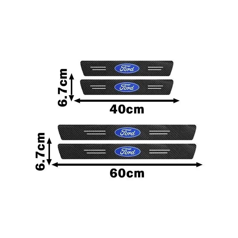 Car Sticker Ford Car Door Sill Threshold Anti Scratch Protector Sticker For Ford Focus 2 3 Fiesta Mondeo Mustang Transit Fusion