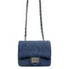 Mini Flip Lock Chain Rhombus Bag Women's Shoulder Crossbody Bag Premium Embroidery Thread Denim Bag Women