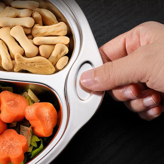 Dinner Plate Eco-friendly Rust-proof Stainless Steel Separate Baby Food Plate for Home
