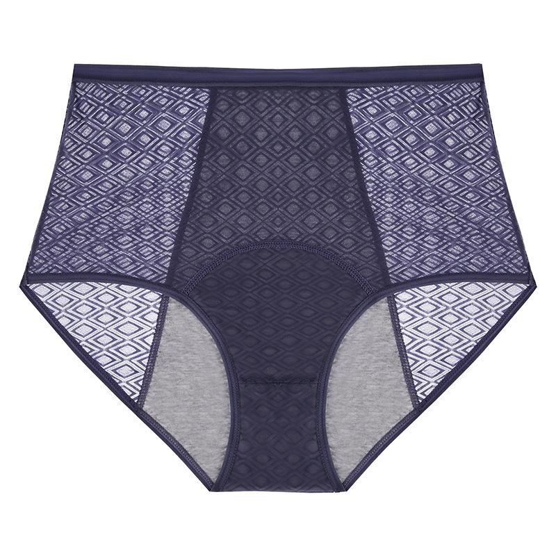Large Size Women Spring and Summer Thin Style High Waist Leakproof Breathable Menstrual Period Briefs