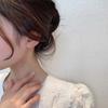 1 Pair Fashion Simple Crystal Flower Earrings Chain Tassel Earrings Women's Long Earrings Perforated Line Accessories