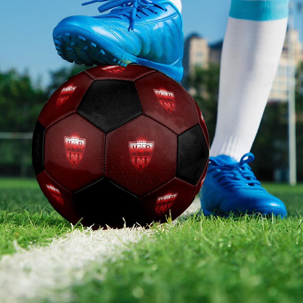 1PC Almería LOGO size 5 soccer ball PrahaIndoor Soccer Ball Colorful All Ages Machine Stitched PVC Competition Ready Durable High-Bounce