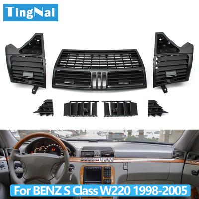 Car Front Dashboard Middle AC Vent Air Vent Grille Panel Cover For Mercedes Benz S Class W220 1998-2005 S300 S350 S500