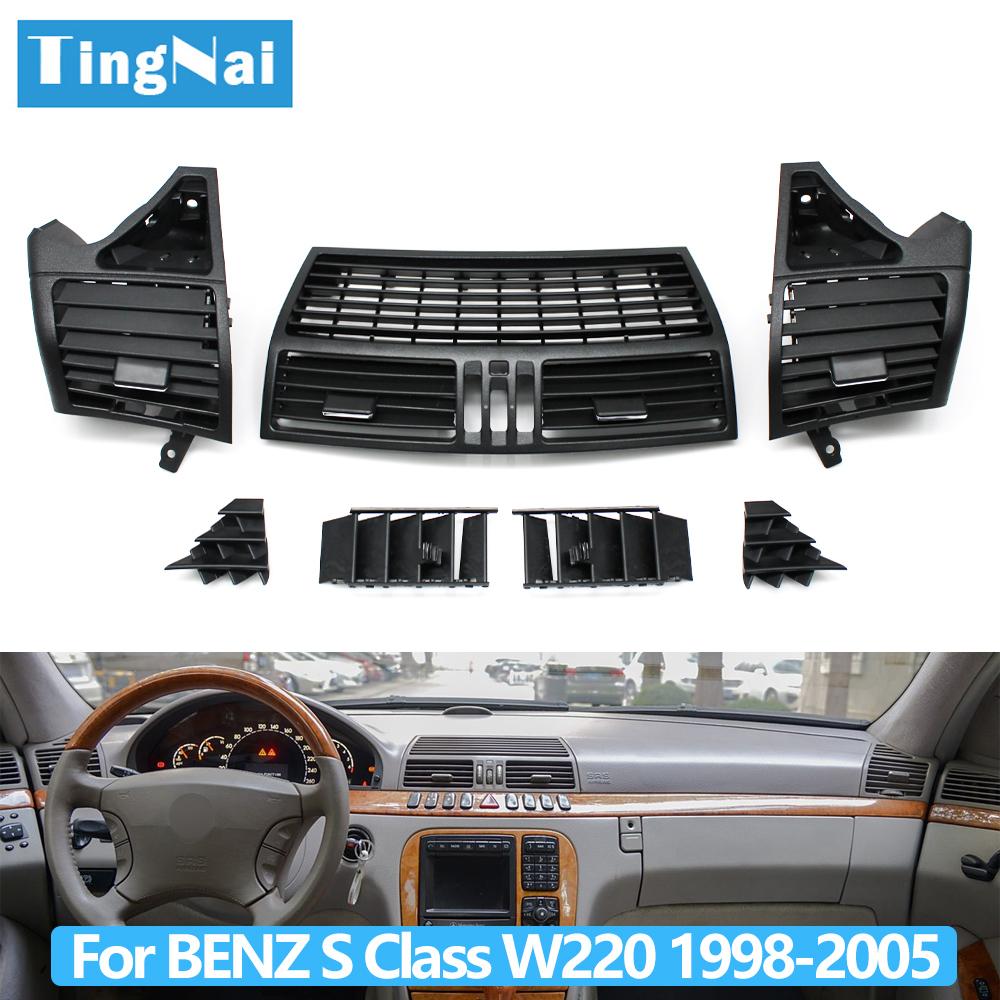 Car Front Dashboard Middle AC Vent Air Vent Grille Panel Cover For Mercedes Benz S Class W220 1998-2005 S300 S350 S500