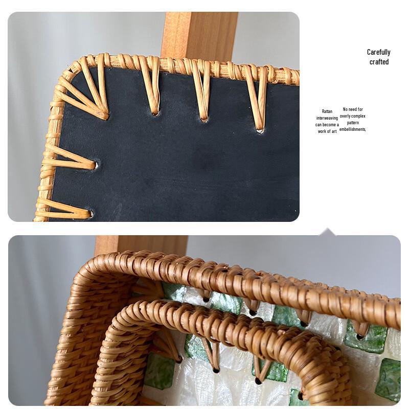 Handmade Rattan Shell Multi-purpose Tray