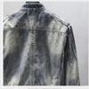Mens Loose Fit Denim Jacket Streetwear Harajuku Style Casual Outerwear