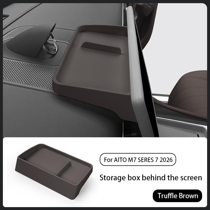 Central Control Navigation Behind Screen Storage Box Dashboard Organizer Non-slip Tray Car Accessories For AITO M7 SERES 7 2026