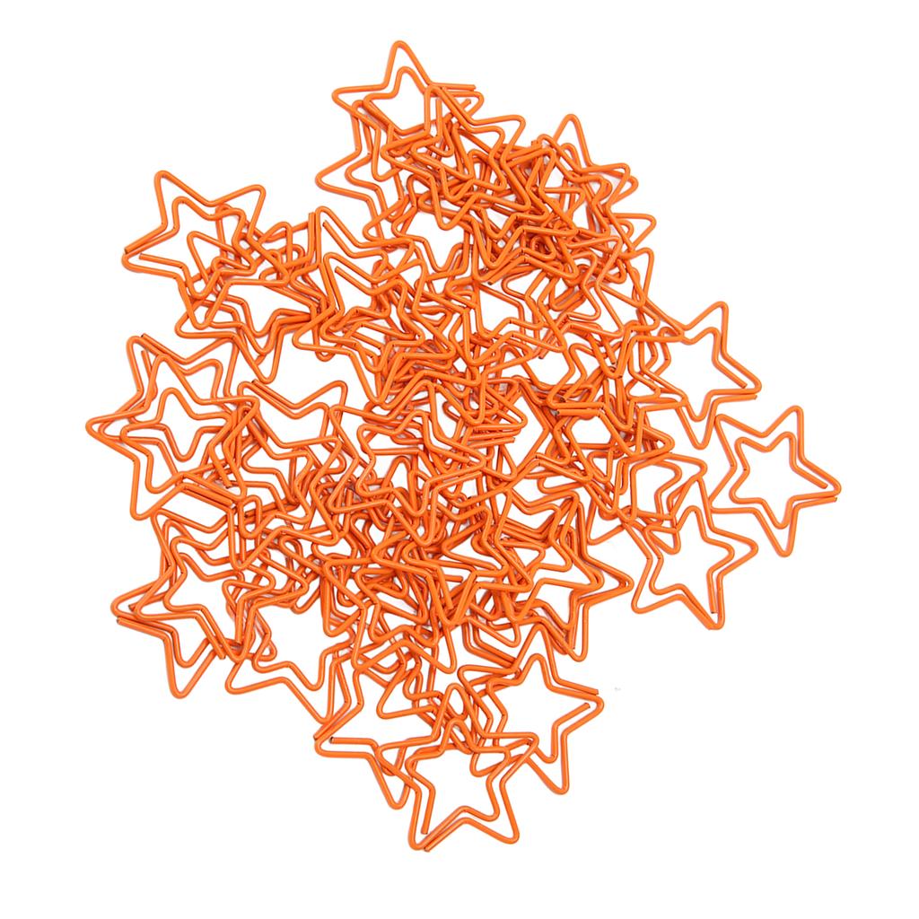 50Pcs Fancy Paperclips 5 Pointed Star Style  Metal Widely Applicable Cute Paper Clips for Off