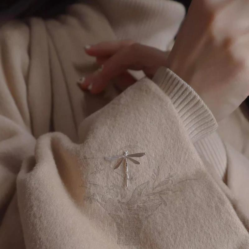 Vintage Delicate Dragonfly Earrings Brooch Pin For Women Girls Fashion Jewelry Party Office Casual Clothes Jewelry Gift