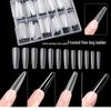 Matte Nahtlose Nagelspitzen für Voll-/Halbgebrauch - Kein Feilen erforderlich, Schlankheitsformung mit kleiner D-Kurve Maniküre.