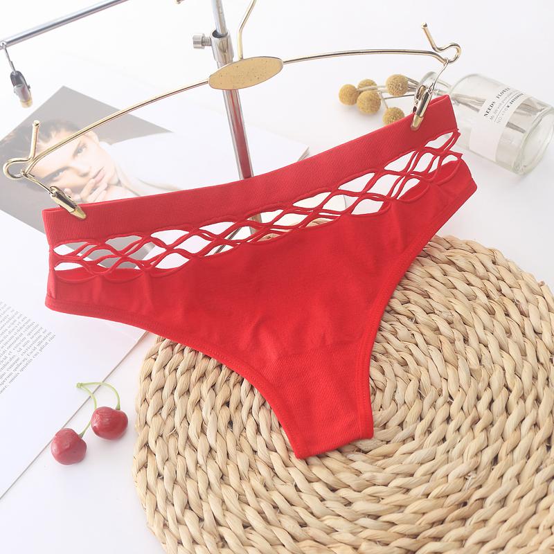 Kadın Sıcak Seksi Külot Içi Boş düşük bel Thongs G String ikule Femme Nefes Iç Çamaşırı Külot K109