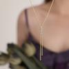 Fashion Luxury Diamond Choker Necklace Stainless Steel Real 18k Gold Plated Dainty Elegant Zircon Link Necklace for Women Gift
